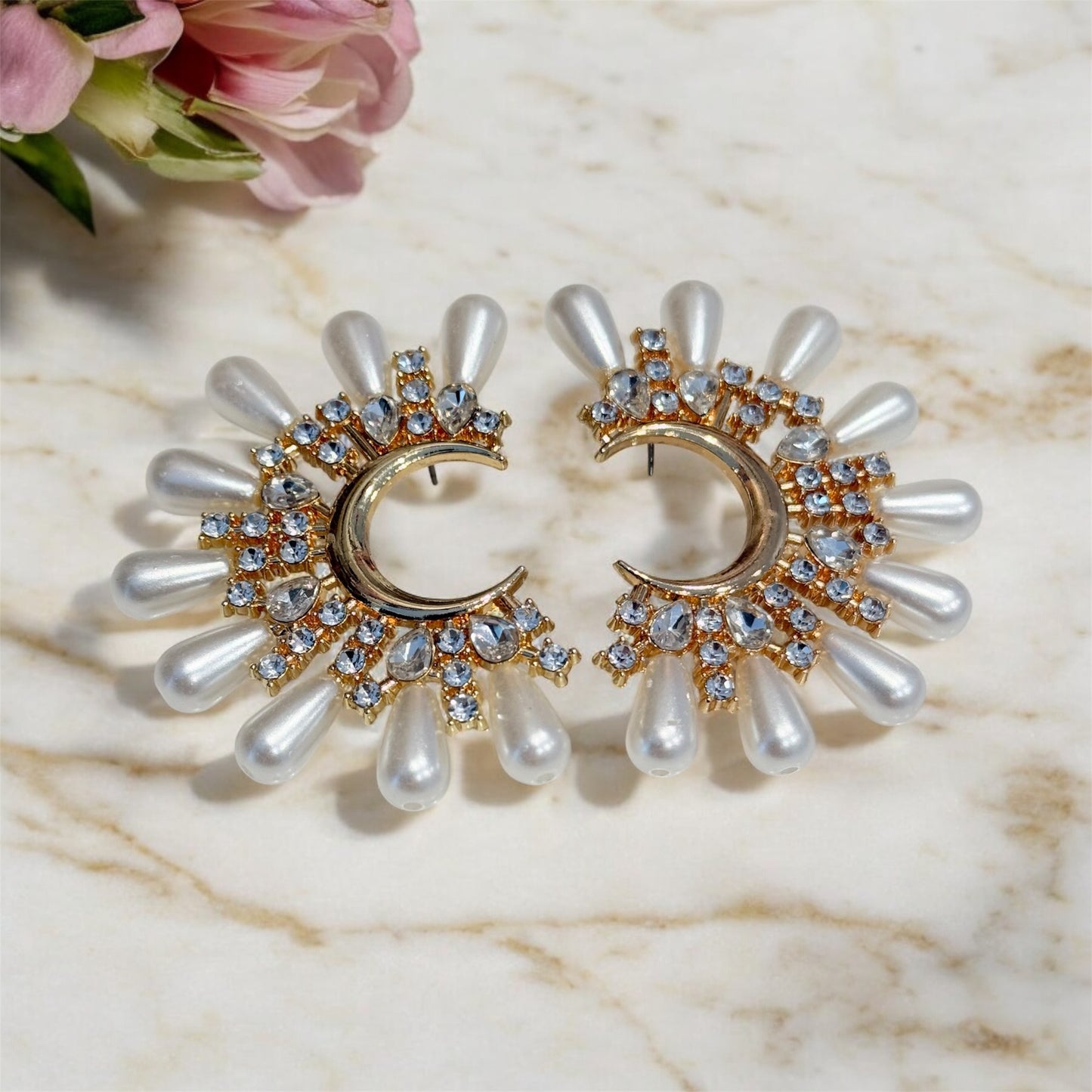 Boucles d’oreilles Rio de Janeiro en acier inoxydable doré.