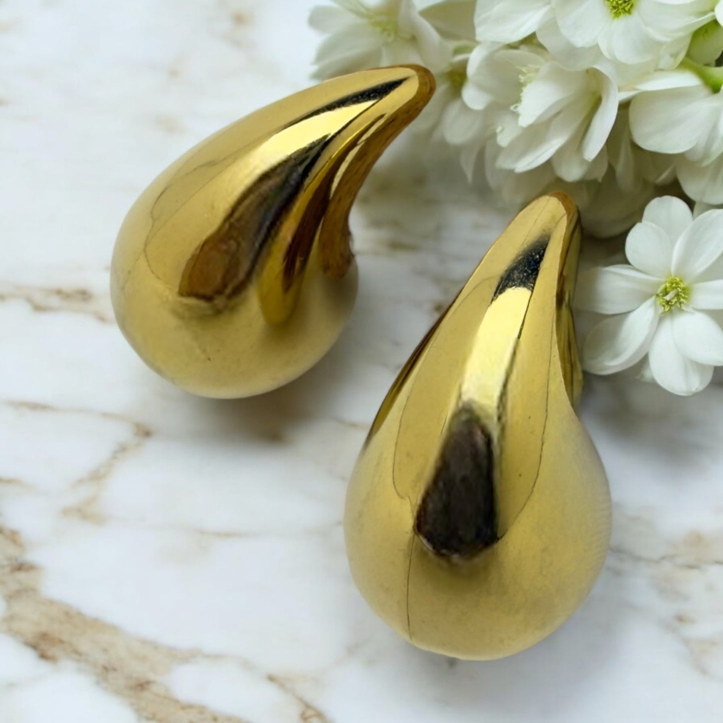 Boucles d’oreilles Toronto en acier inoxydable doré.
