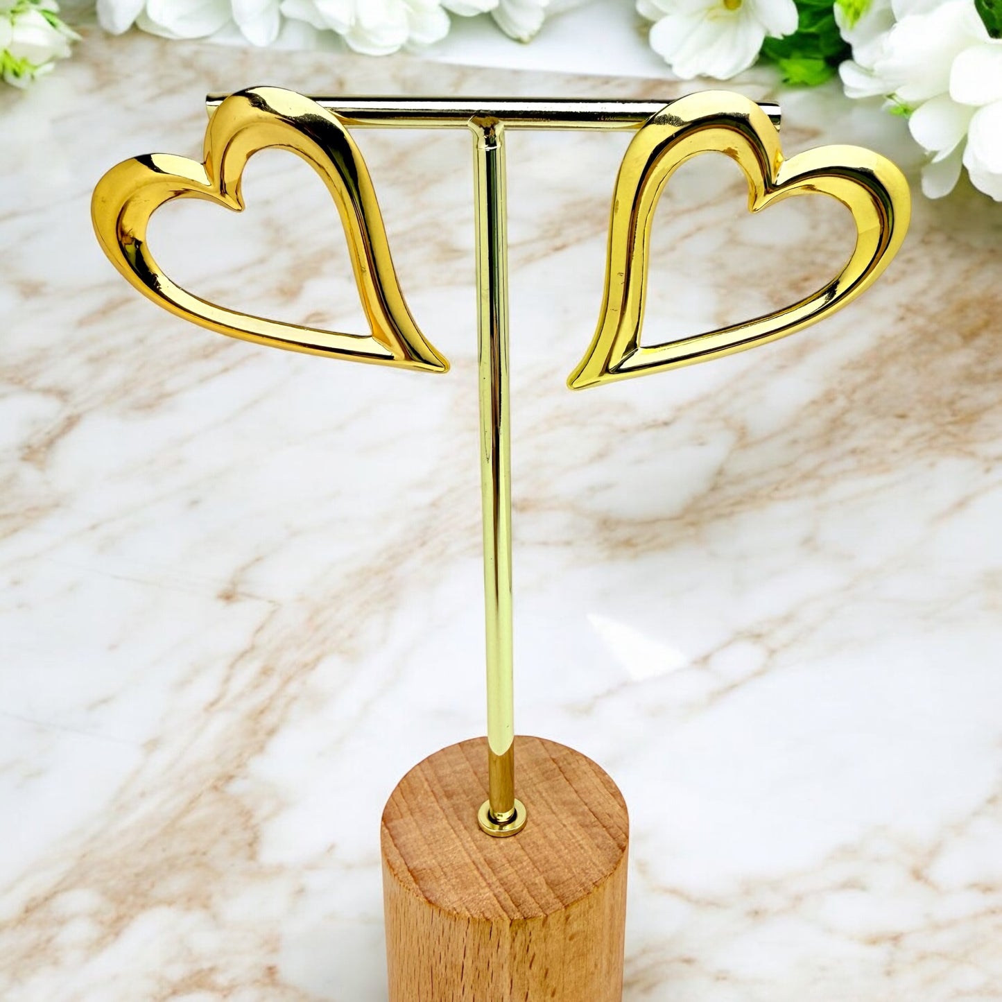 Boucles d’oreilles Hanoï en acier inoxydable doré.