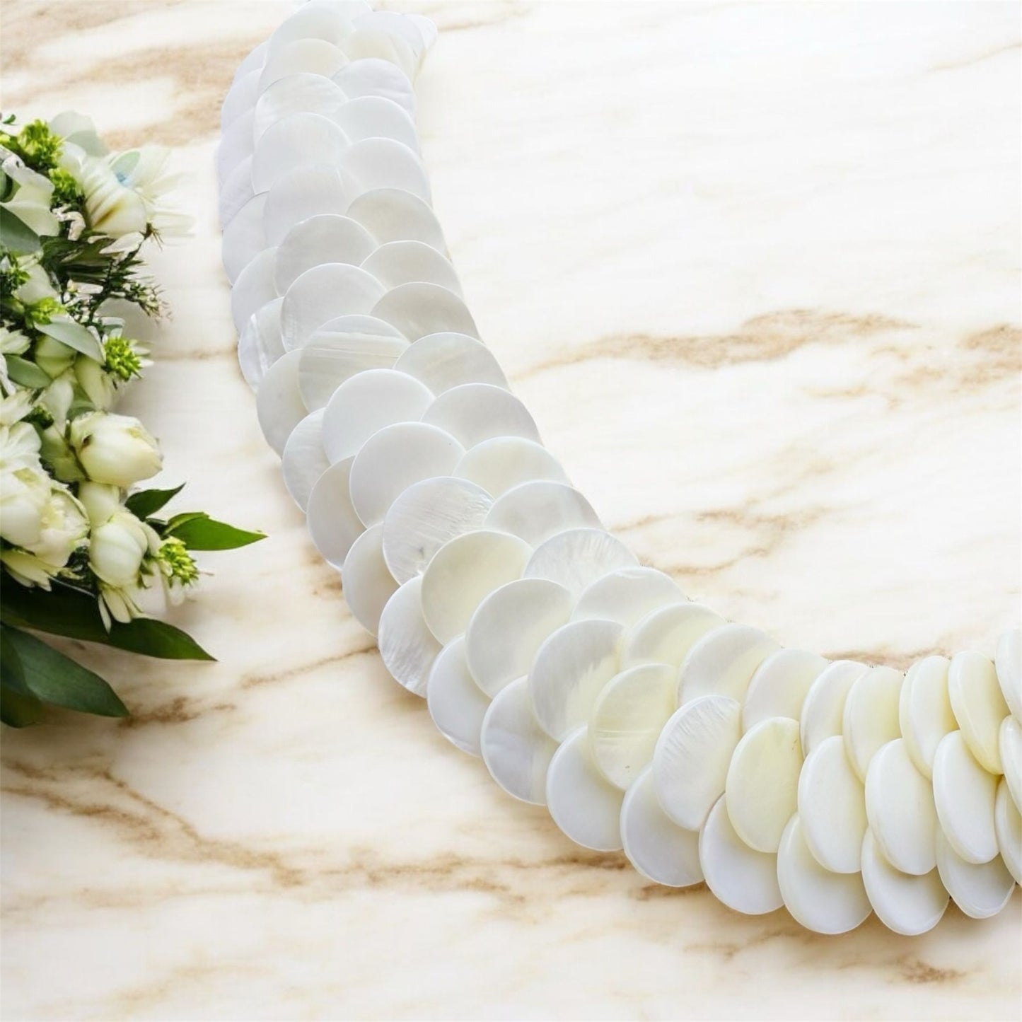 Collier Milwaukee en nacre blanche