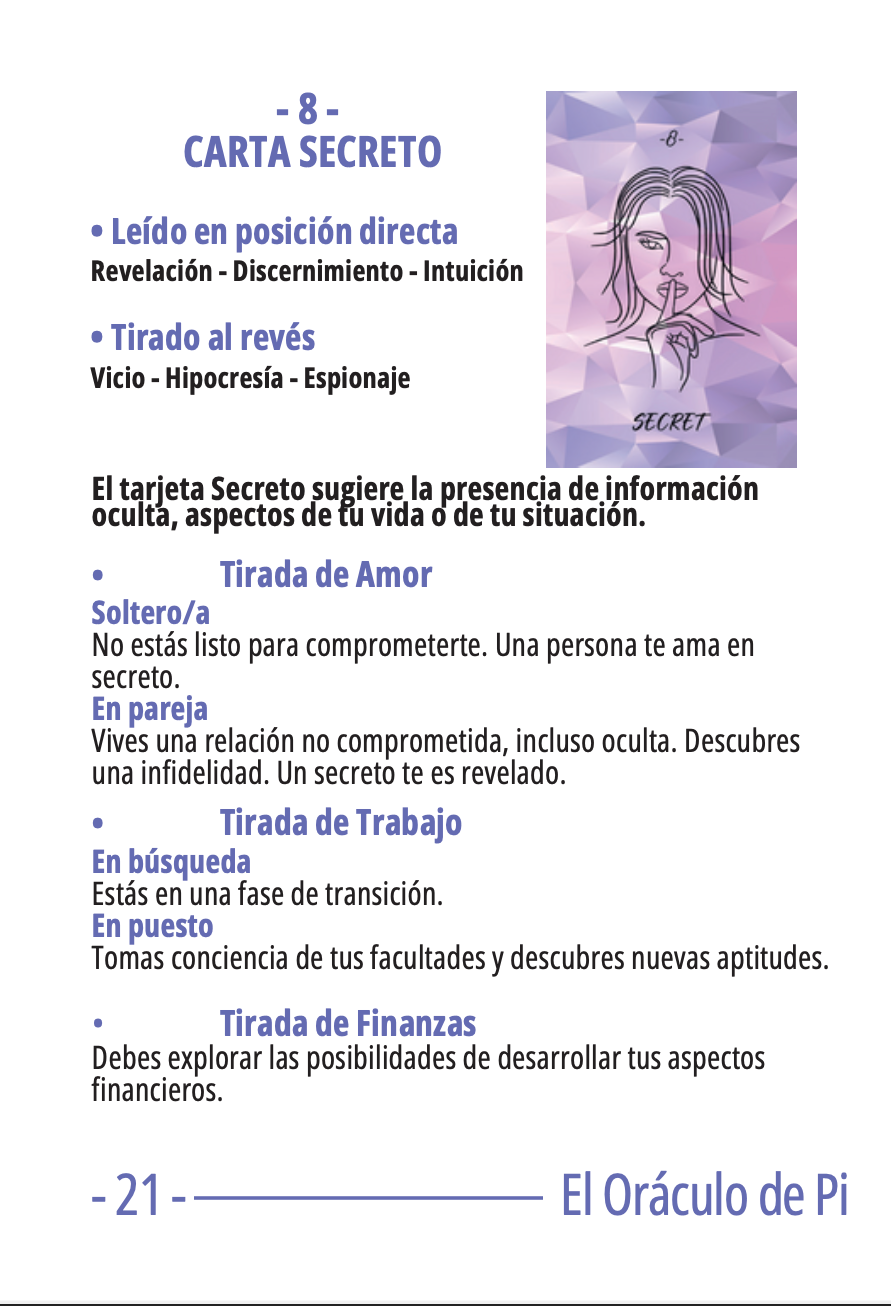 E-Book L'Oracle de Pi Version Espagnol / Anglais / Français 