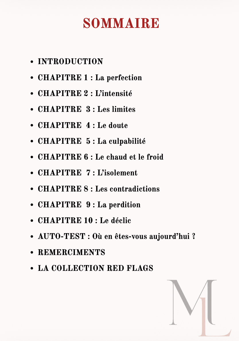 E-Book Le 10 Red Flag d'un Pervers Narcissique